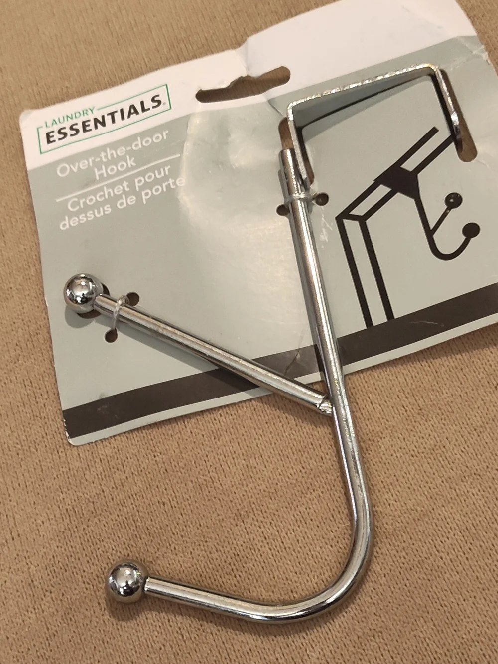 NWT! Laundry Essentials Over-the-Door Double Hook (This Listing Is For 2)